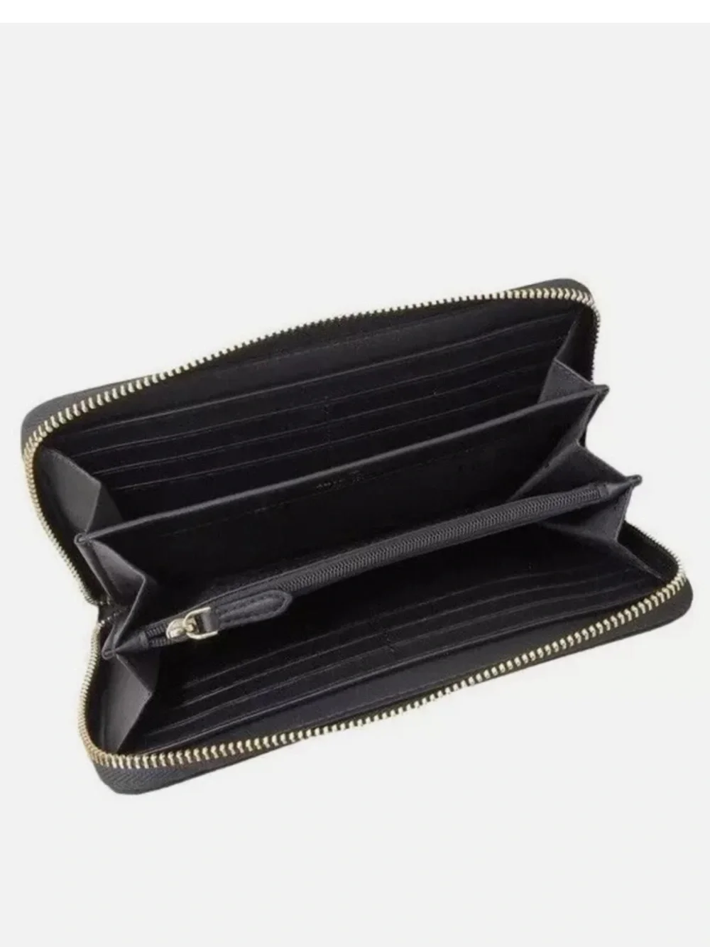 kate spade Black Zip-Around Wristlet with Gold Logo
